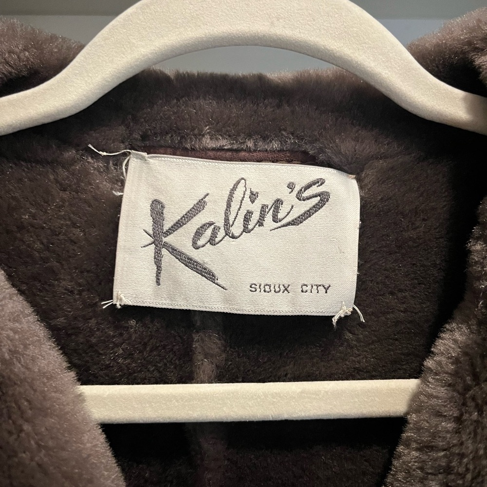 Vintage 70s Californian Suede Shearling Belted Trench Coat - Picture 11 of 16